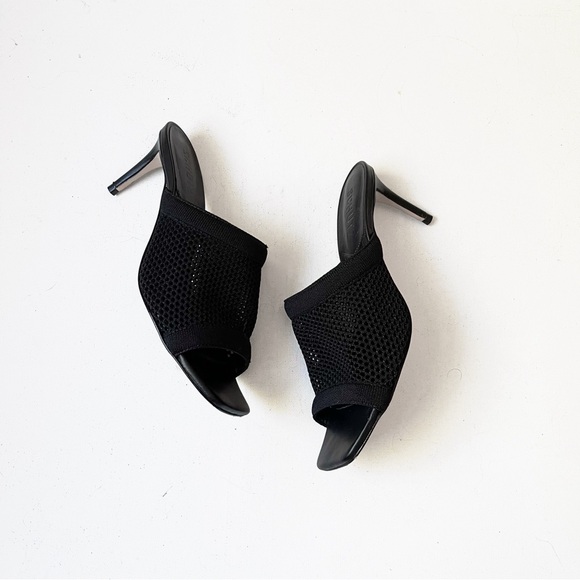 Schutz SINARA KNIT SANDAL Black Heels Leather Size 7.5 - Picture 4 of 9